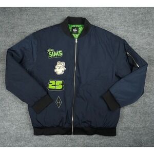 THE SIMS Jacket Men's 3XL Navy Blue Full Zip Embroidered 25th Anniversary EA